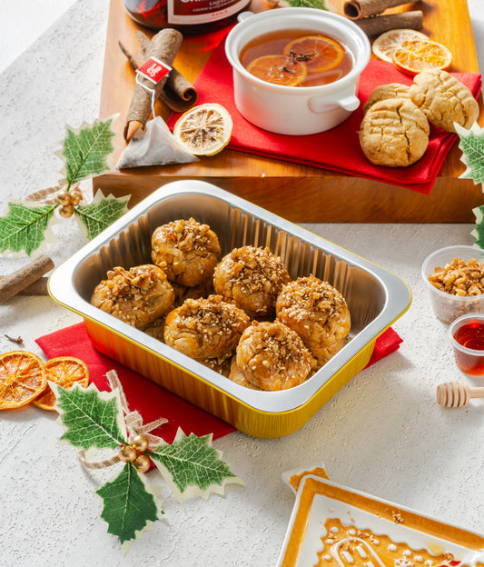 Melomakarona (Greek Christmas Honey Cookies) - 12 pcs per box